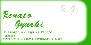 renato gyurki business card